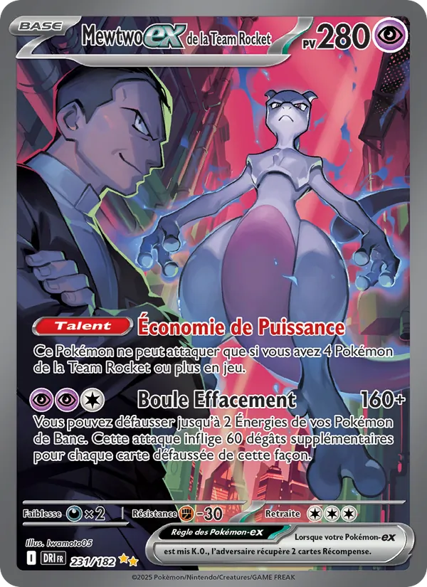 Mewtwo ex de la Team Rocket (DRI 231)